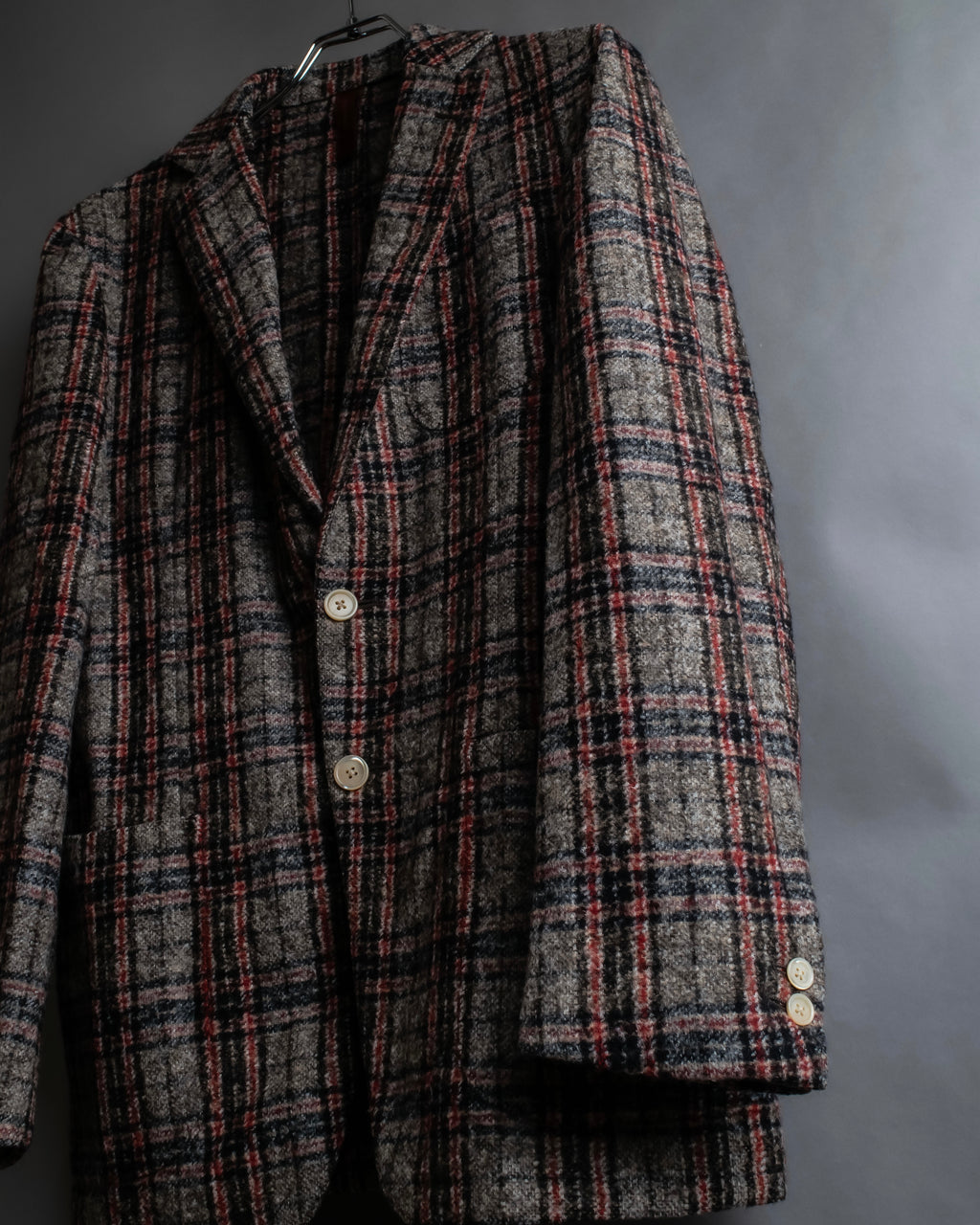 "Ernesto" Multicolor checked tailored jacket