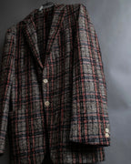 "Ernesto" Multicolor checked tailored jacket