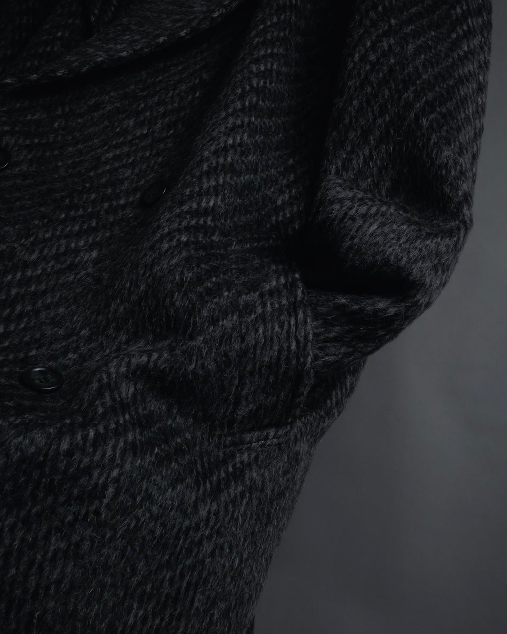 Abrigo de mezcla de mohair de doble botonadura de los años 90 de Christian Dior MONSIEUR