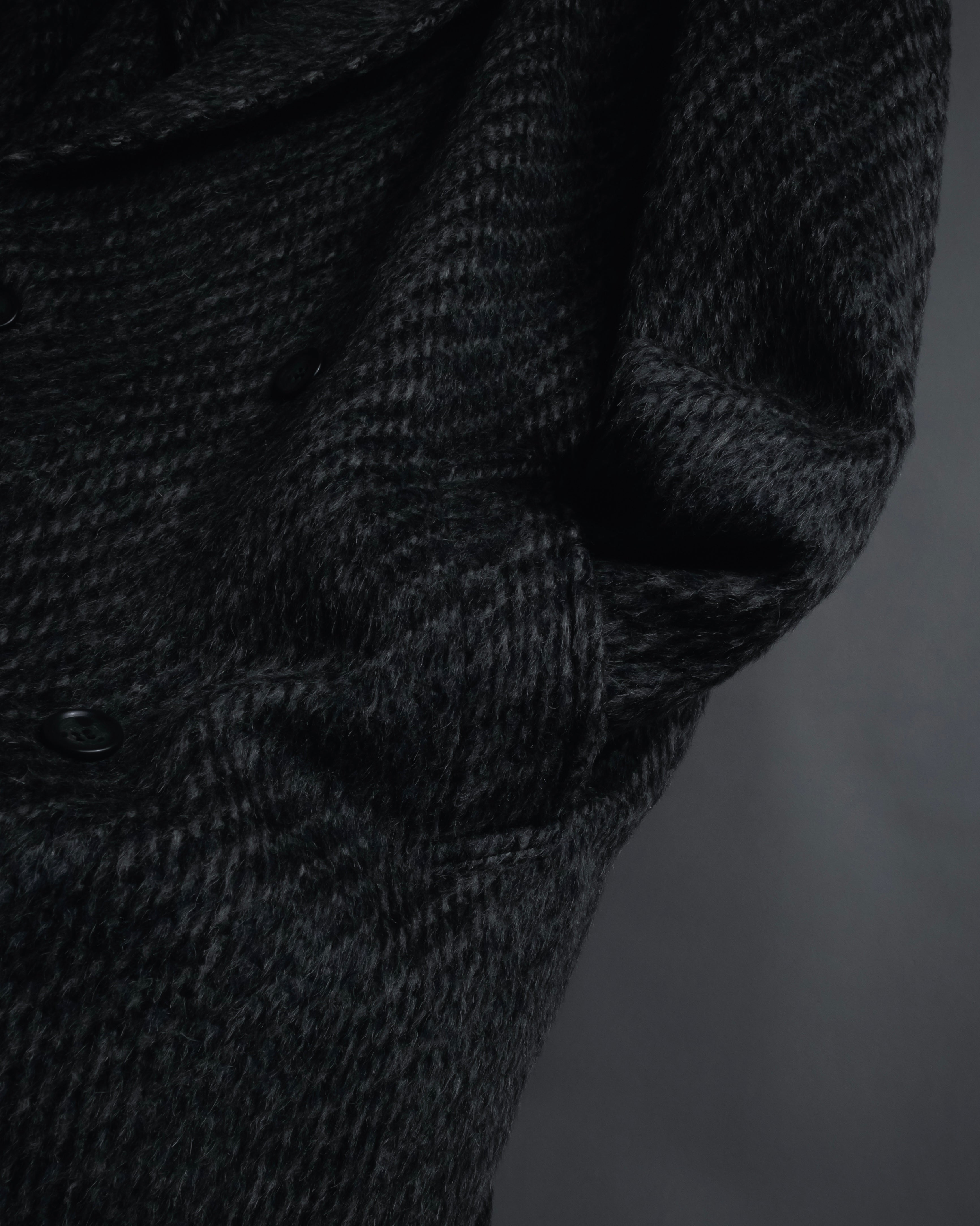 Abrigo de mezcla de mohair de doble botonadura de los años 90 de Christian Dior MONSIEUR