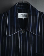 "Maison Margiela" 2021AW piped striped lounge shirt