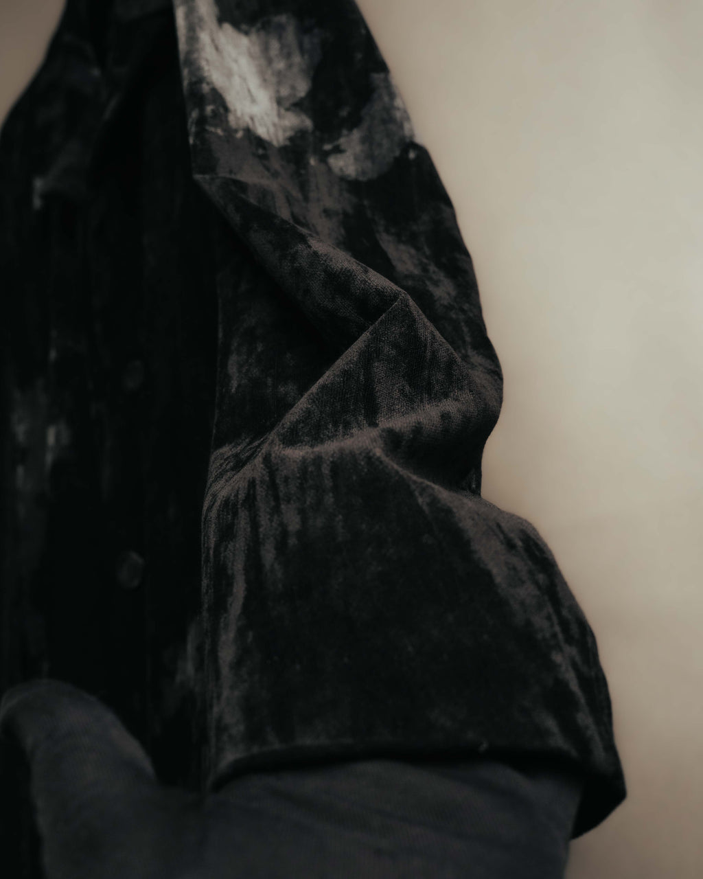 -SPECIAL- "Y’s" 2025's Discharge printed velvet long coat