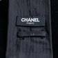 "CHANEL" 100% silk, shadow stripe pattern neck tie