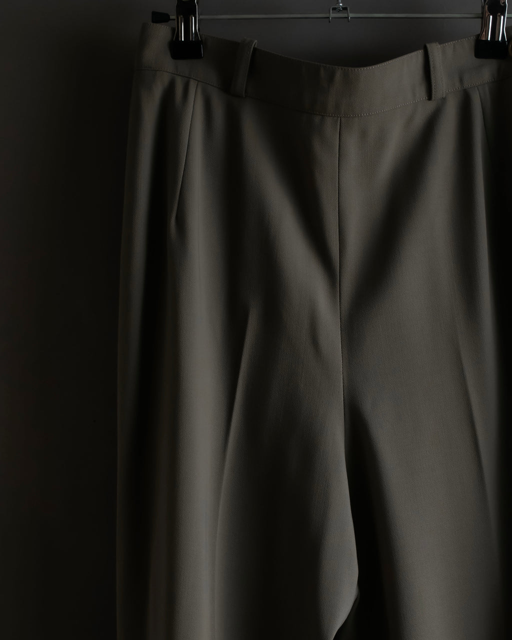 "HERMES" Margiela period silk wide straight slacks