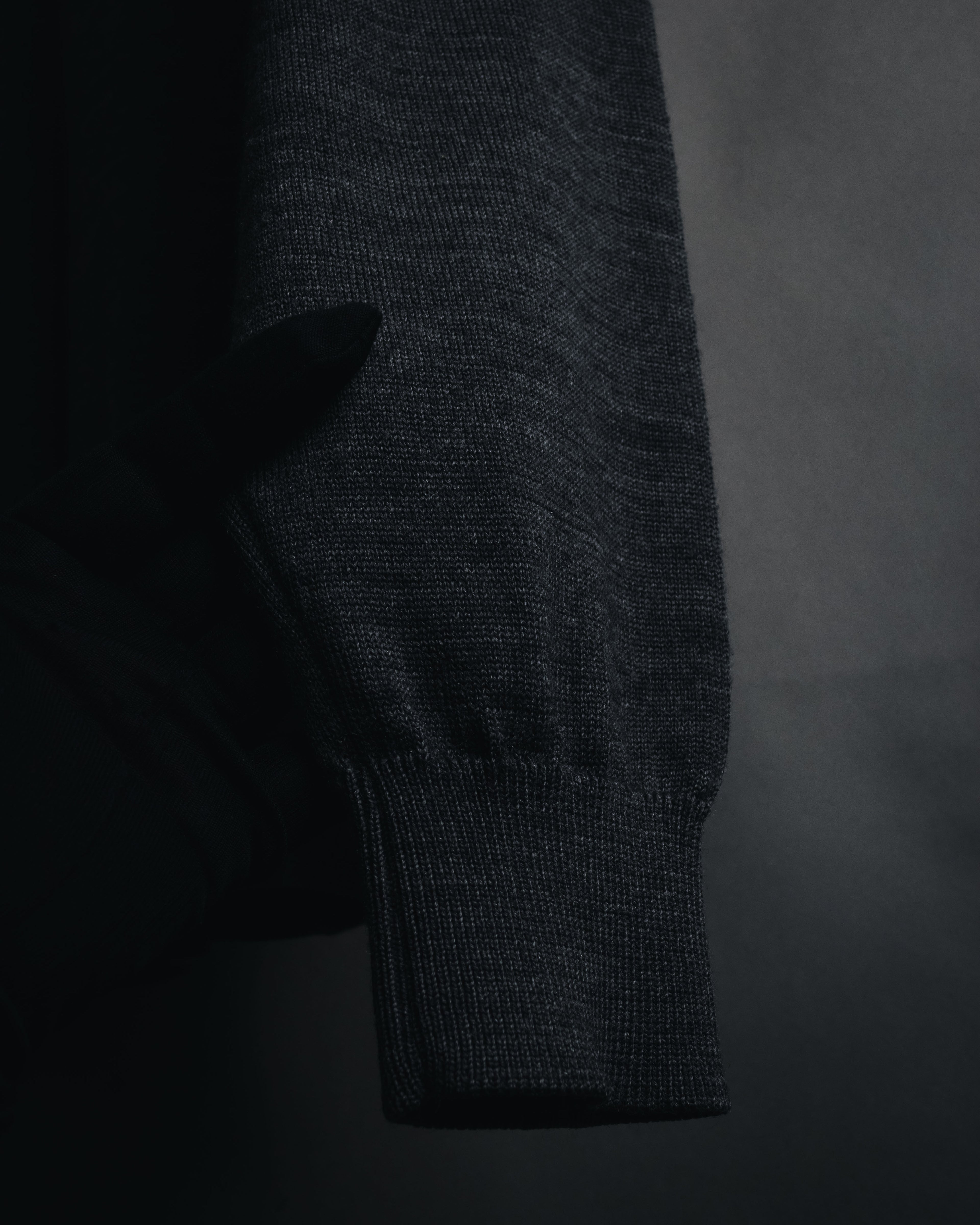 "YVES SAINT LAURENT" 80’s-90’s embroidered logo wool knit sweater