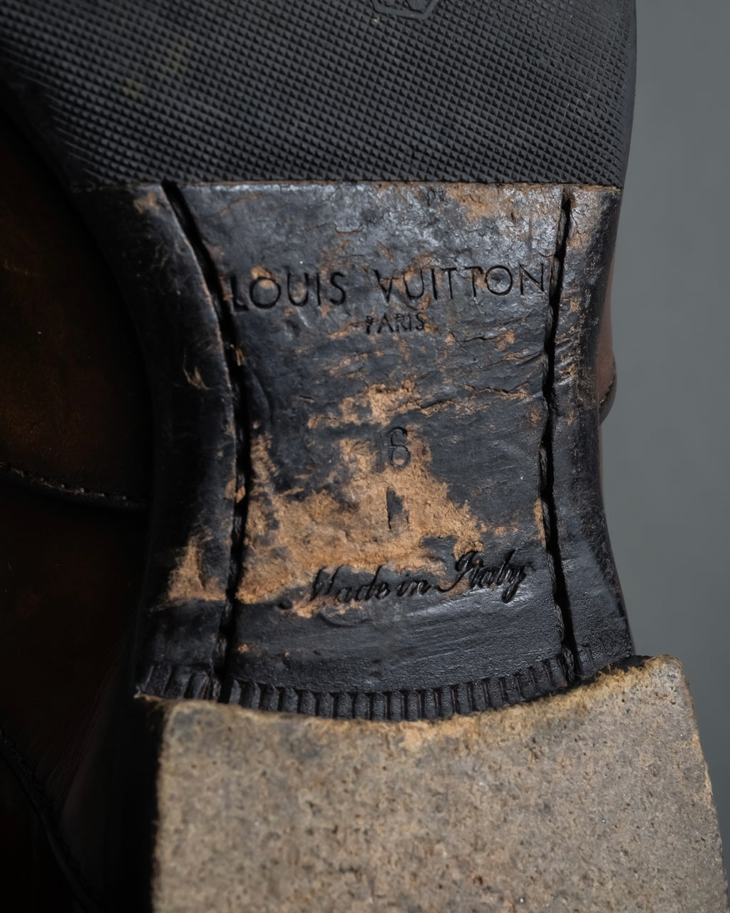 "LOUIS VUITTON" Layered panel design leather shoes