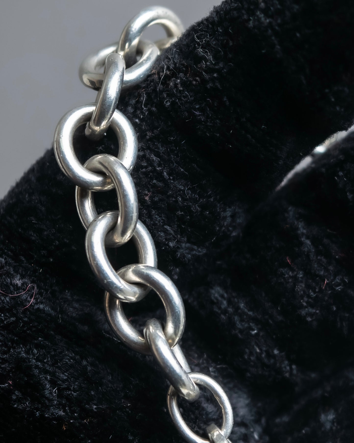 "Tiffany&Co" Heart motif sterling silver chain bracelet