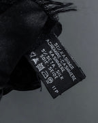 "CHANEL" Pearl fringe design gauze scarf