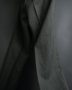 "YVES SAINT LAURENT" Deep pleat tapered wool slacks