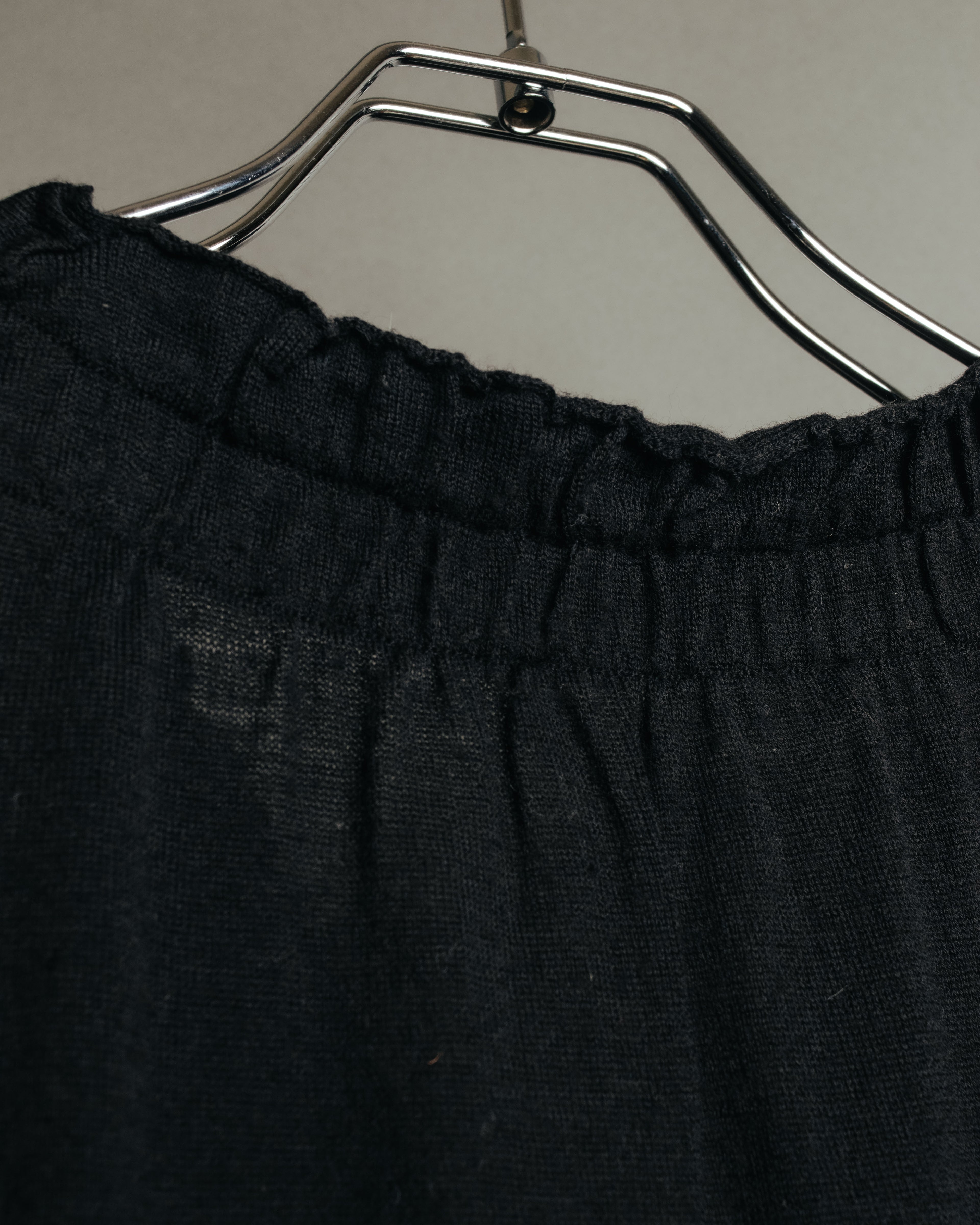 “GUCCI” 2001-2004 Tom Ford era gathered wool fringe knit top