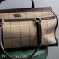 "BURBERRYS" Multi color check pattern canvas leather combination boston bag