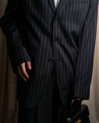 "Dolce & Gabbana" Pinstripe vertical lines emphasized tailored jacket