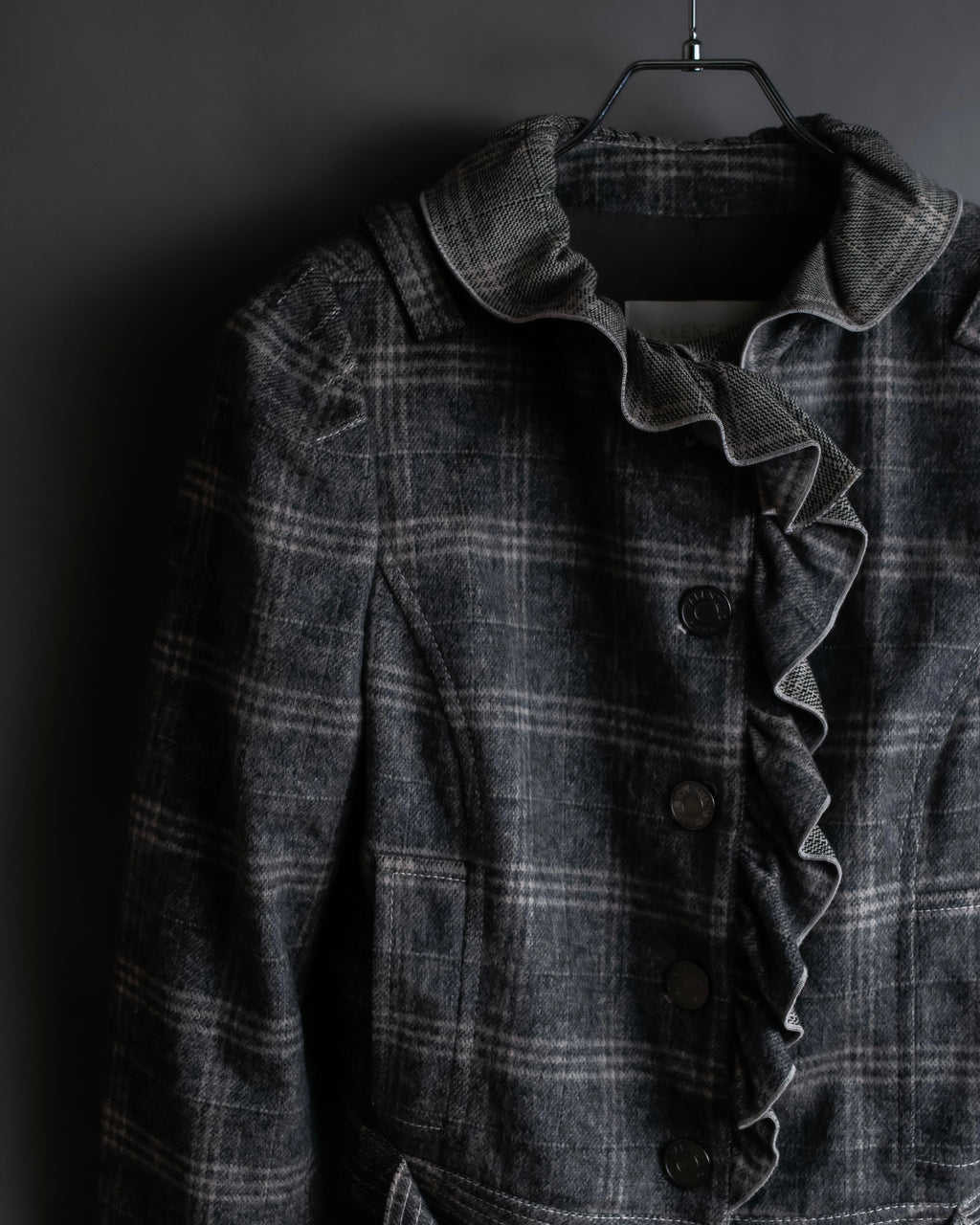 お取り置き分 "VALENTINO" Belted ruffle detail short jacket