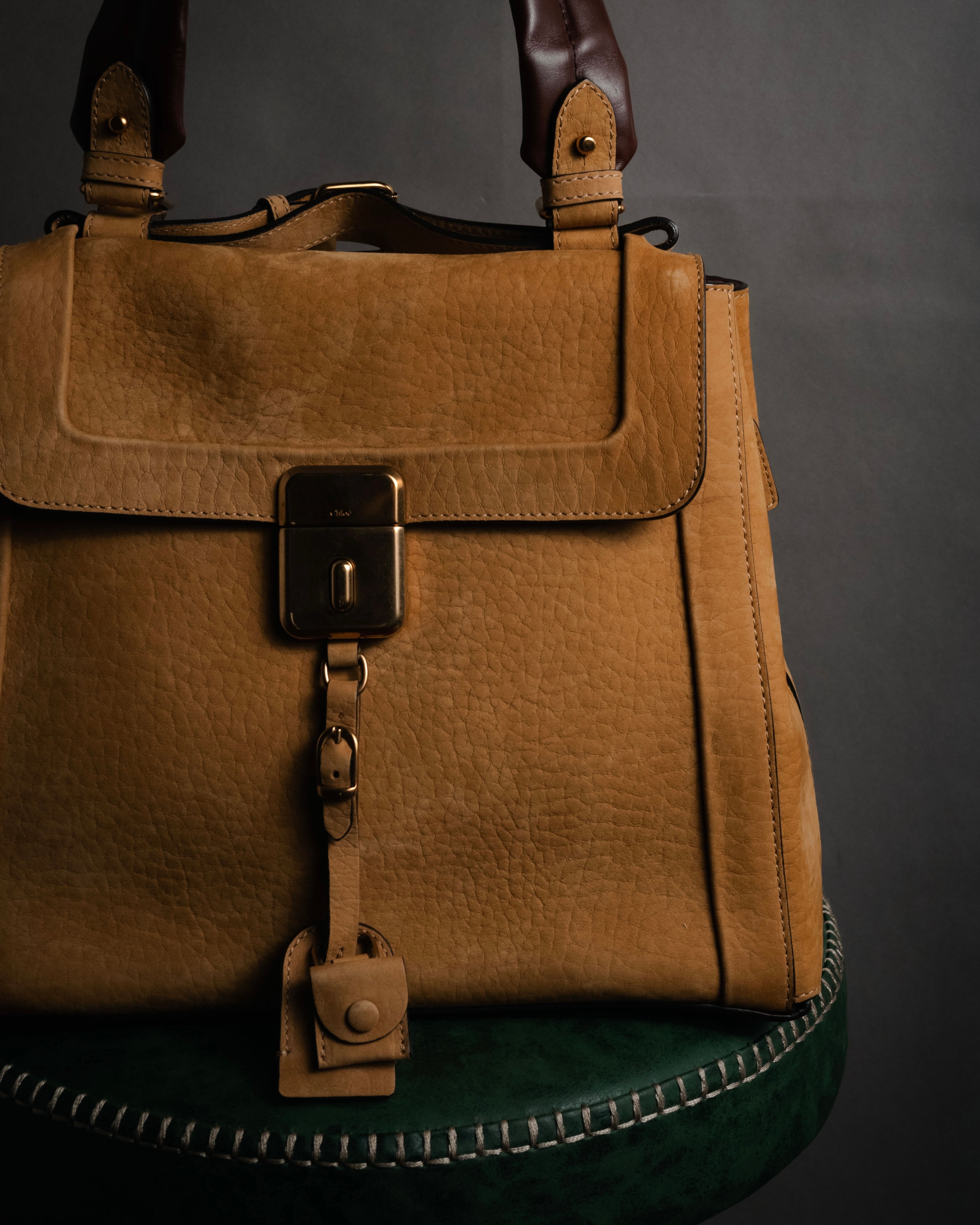 “Chloé” 12-14 Alice bicolor trapeze tote bag