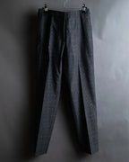 "Maison Martin Margiela" Geometric pattern high waist slim slacks
