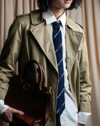 "CELINE" Chain stripe pattern silk necktie