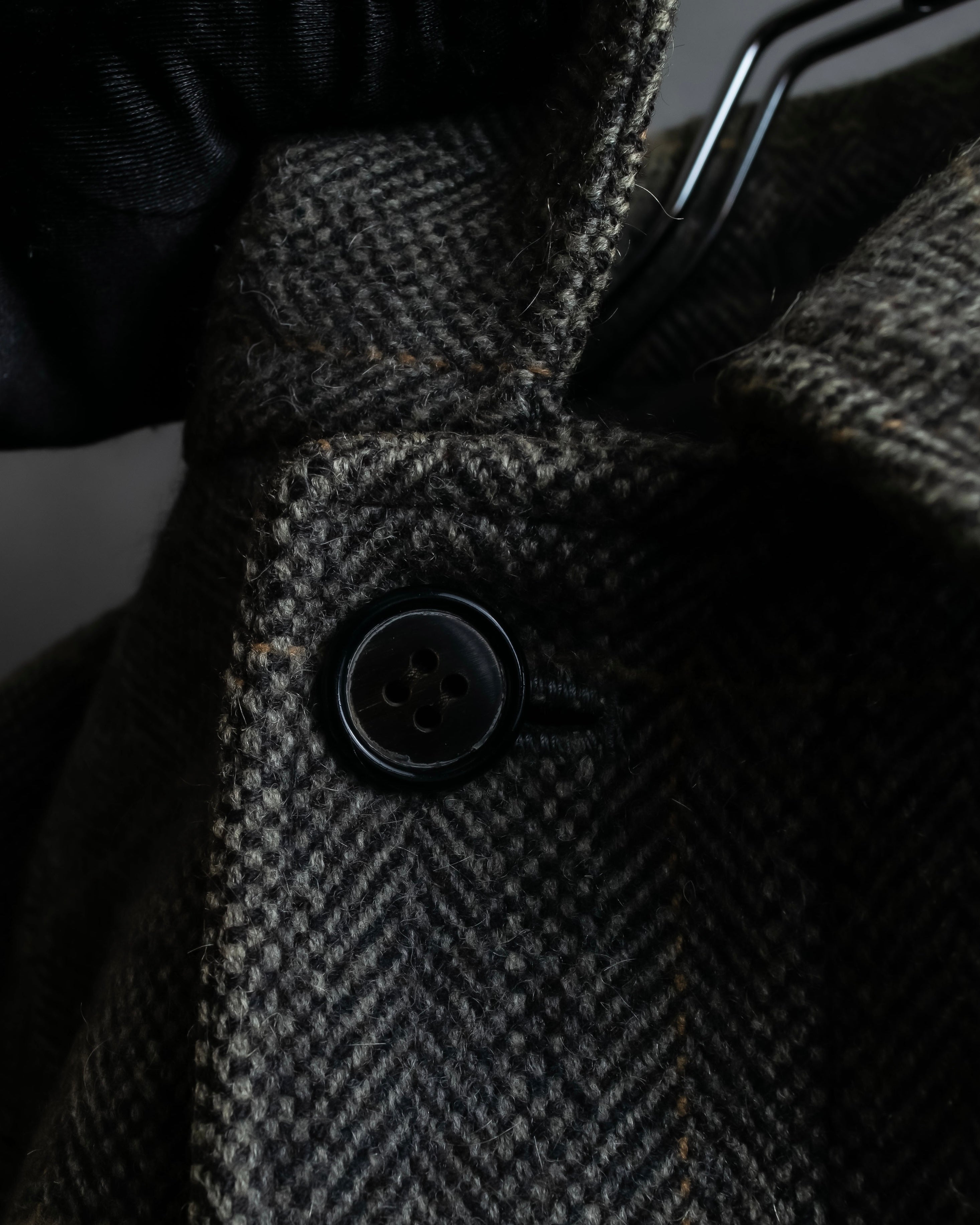 "BURBERRYS" Fine check pattern herringbone coat