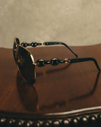 -SPECIAL- "Gucci" 00's Vintage aviator sunglasses with marina chain temples