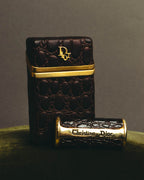 "Christian Dior" 70's-80's Croc embossed cigarette case set