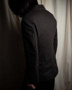 "FENDI" Double-breasted heavy duty wool flannel jacket