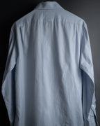 “HERMES” 80’s clou de selle-button jacquard dress shirt