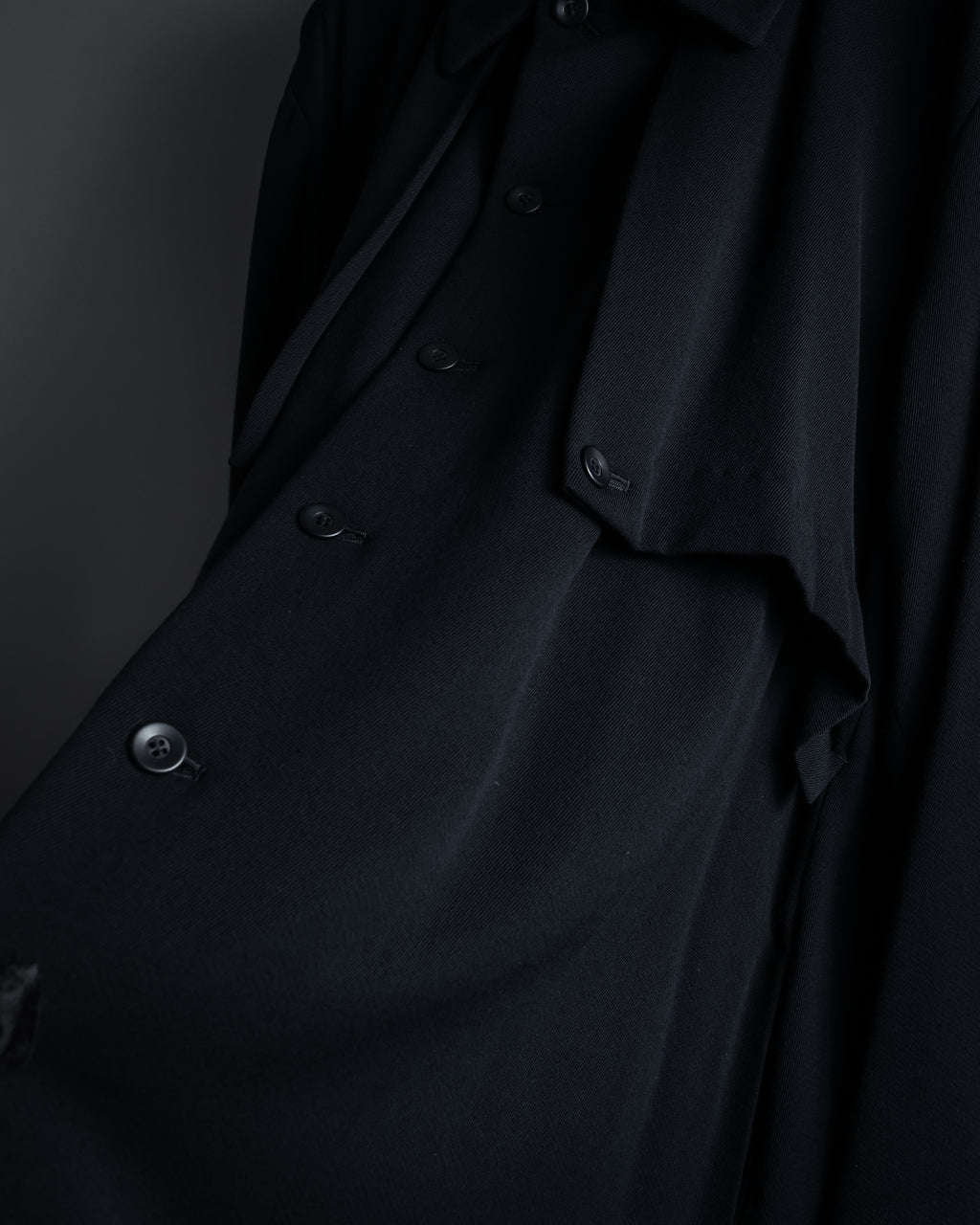 -SPECIAL- "Y's" 15AW Cape design panel oversized stand collar coat