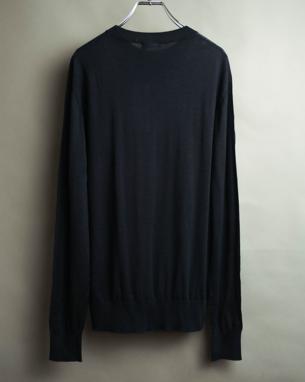"DIOR" 2010's Minimal bee embroidered wool crewneck sweater