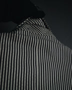 "HERMES" 00's striped stretch cotton tailored jacket