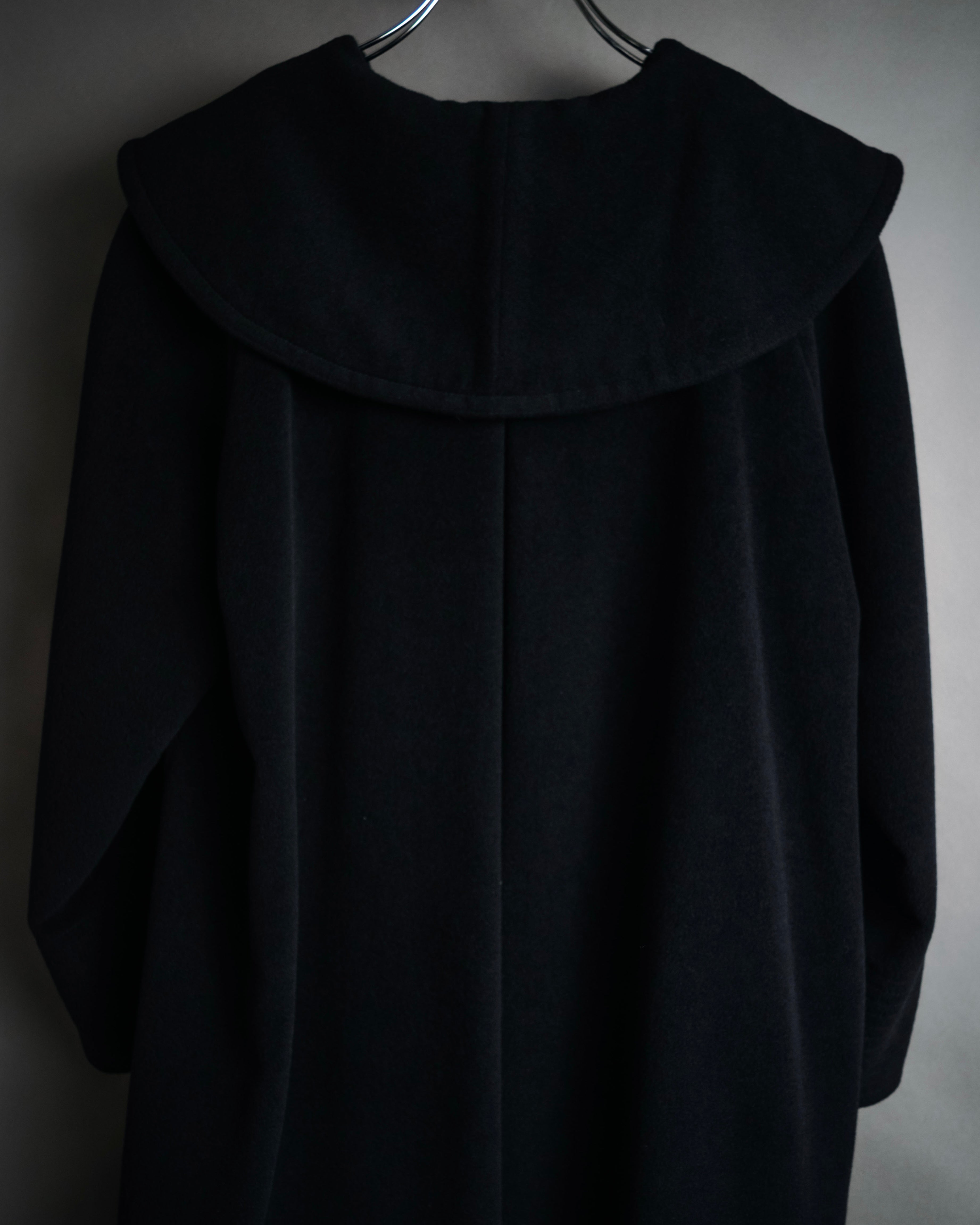 –SPECIAL– “Christian Dior” 80’s-90’s Angora blend sailor collar A-line coat