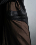 "HUGO BOSS" Oversized calf leather tailored jacket