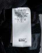 "RED VALENTINO"Ribbon belted design lace black dress