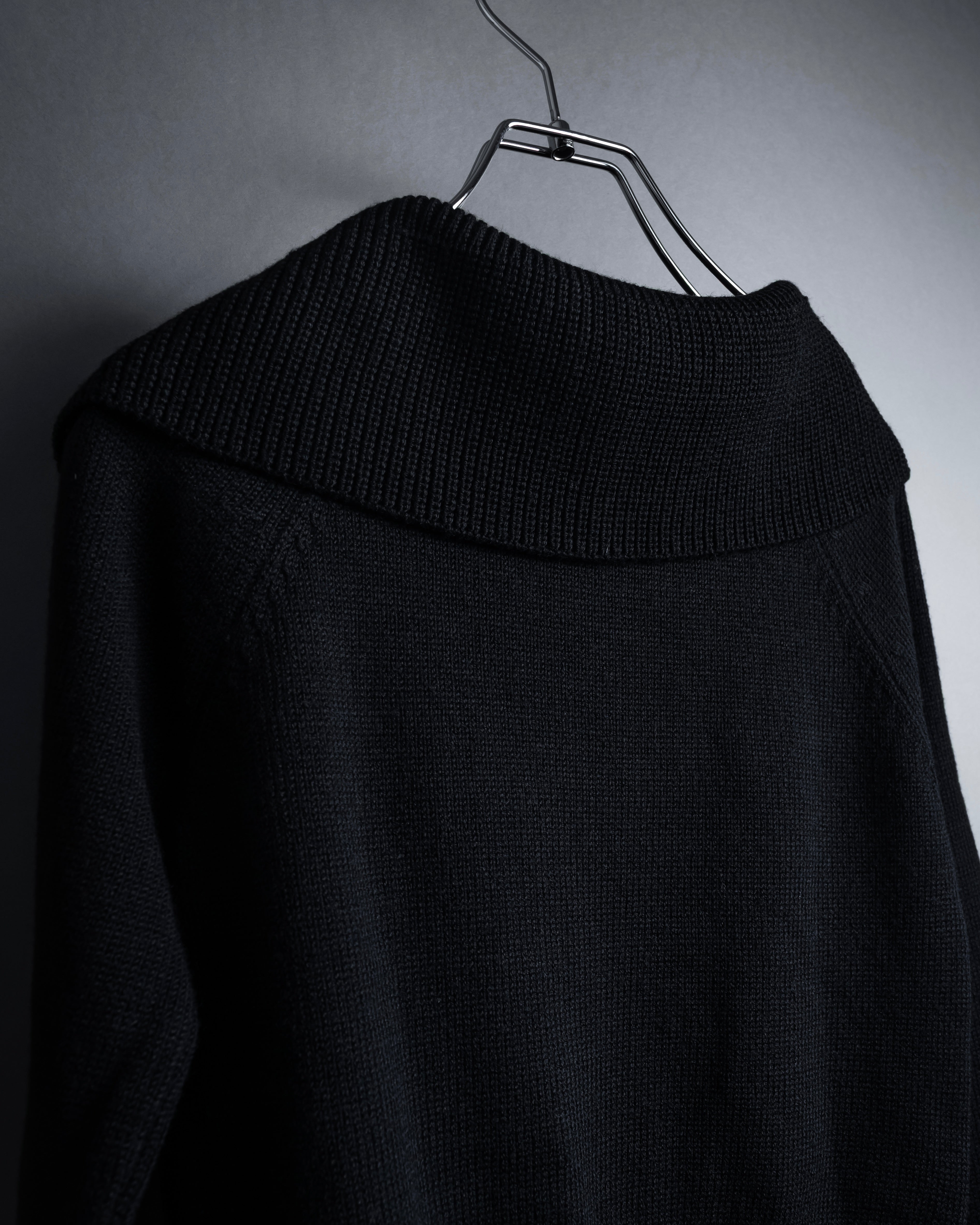 "FENDI" Raglan sleeves short length zip-up knit