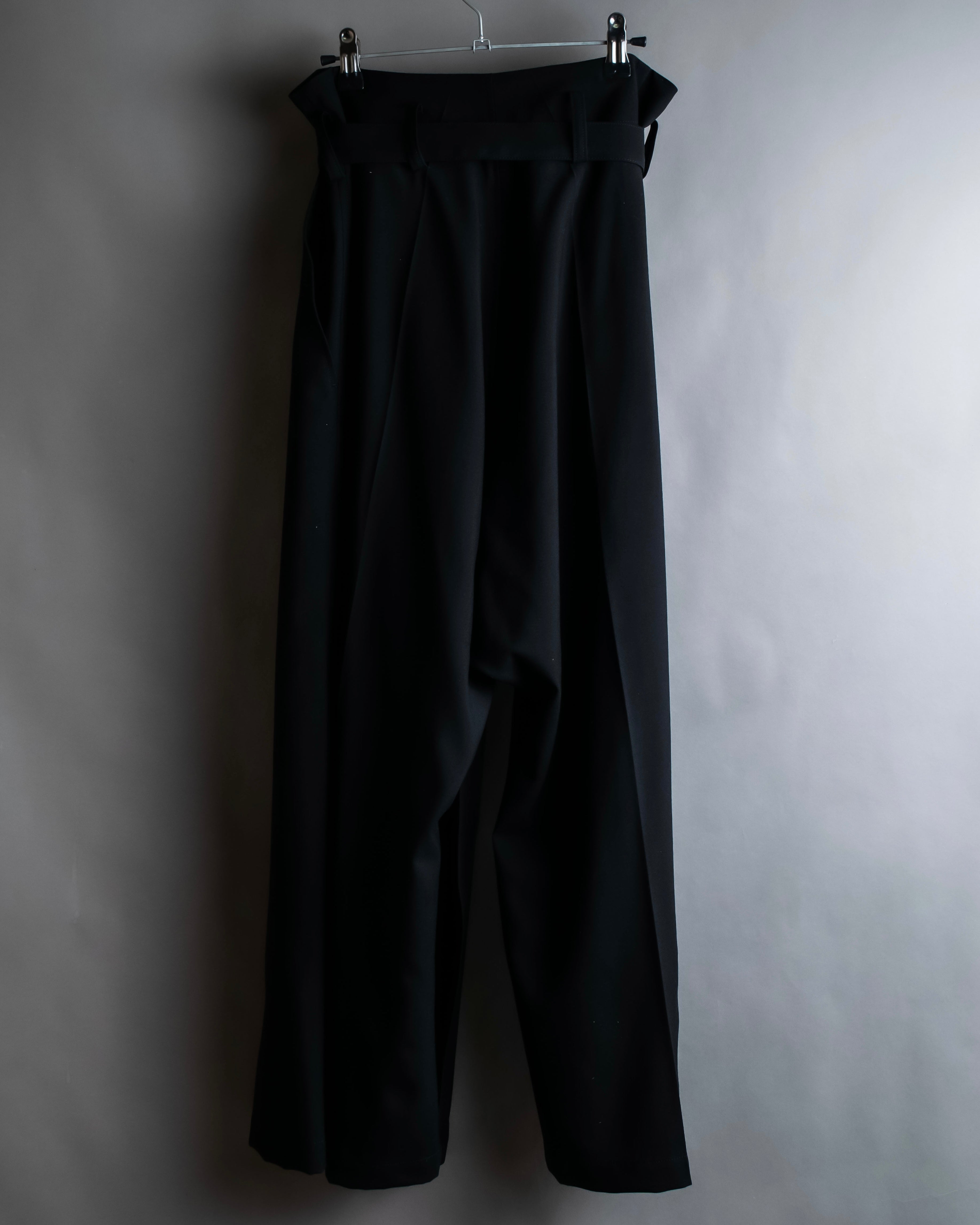 "YOHJI YAMAMOTO +NOIR" Asymmetrical slit sarouel slacks