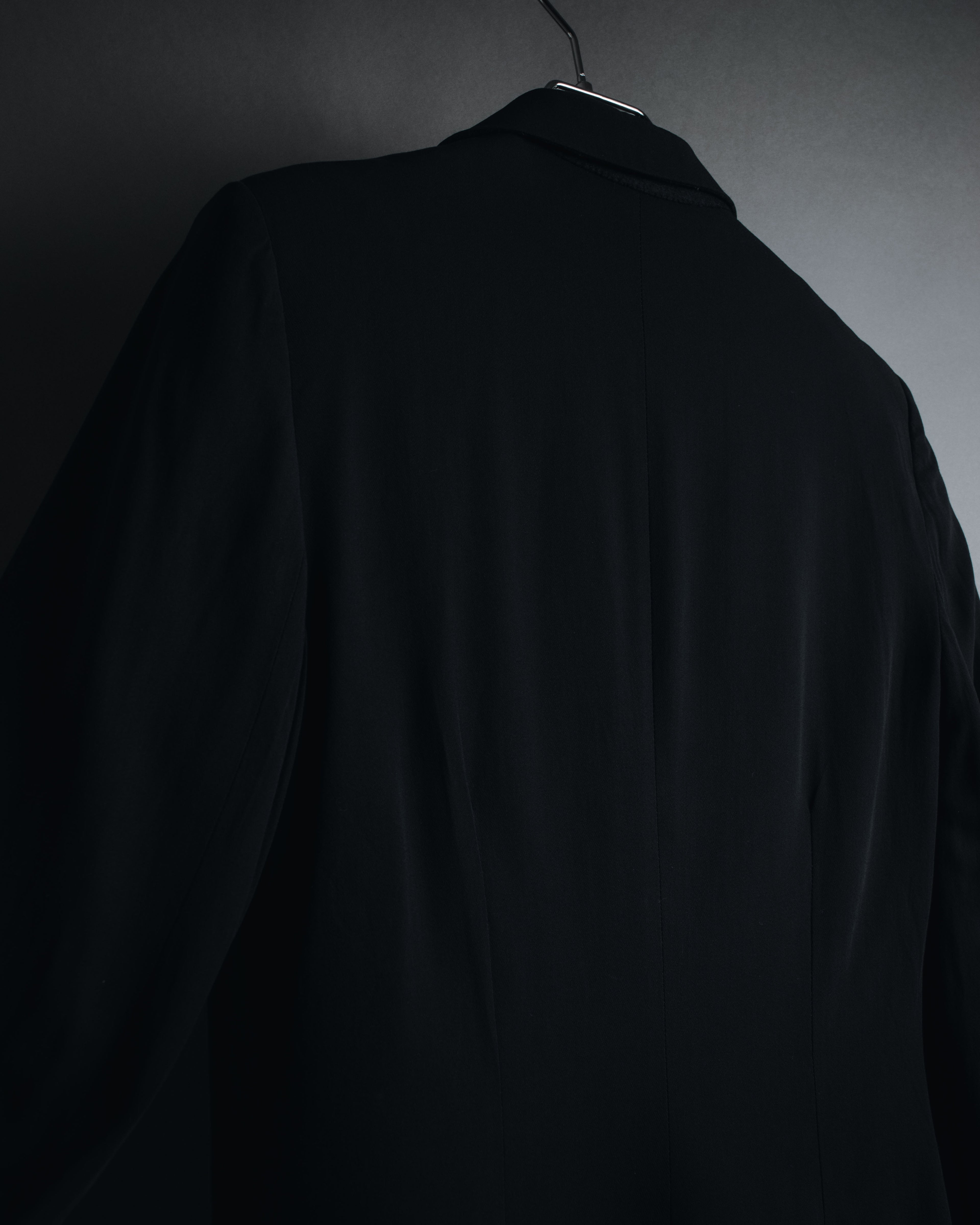 "ANN DEMEULEMEESTER" 90年代-00年代 流体人造丝原羊毛定制夹克