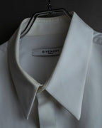 "GIVENCHY" Bosom panel design white shirt