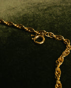 "TRIFARI" 50's-60's Ornate gold tone pendant necklace