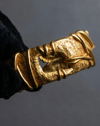 "Christian Lacroix" Sculptural detail gold bracelet