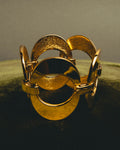 "Christian Dior" 80's-90's Sculptural gold tone link bracelet