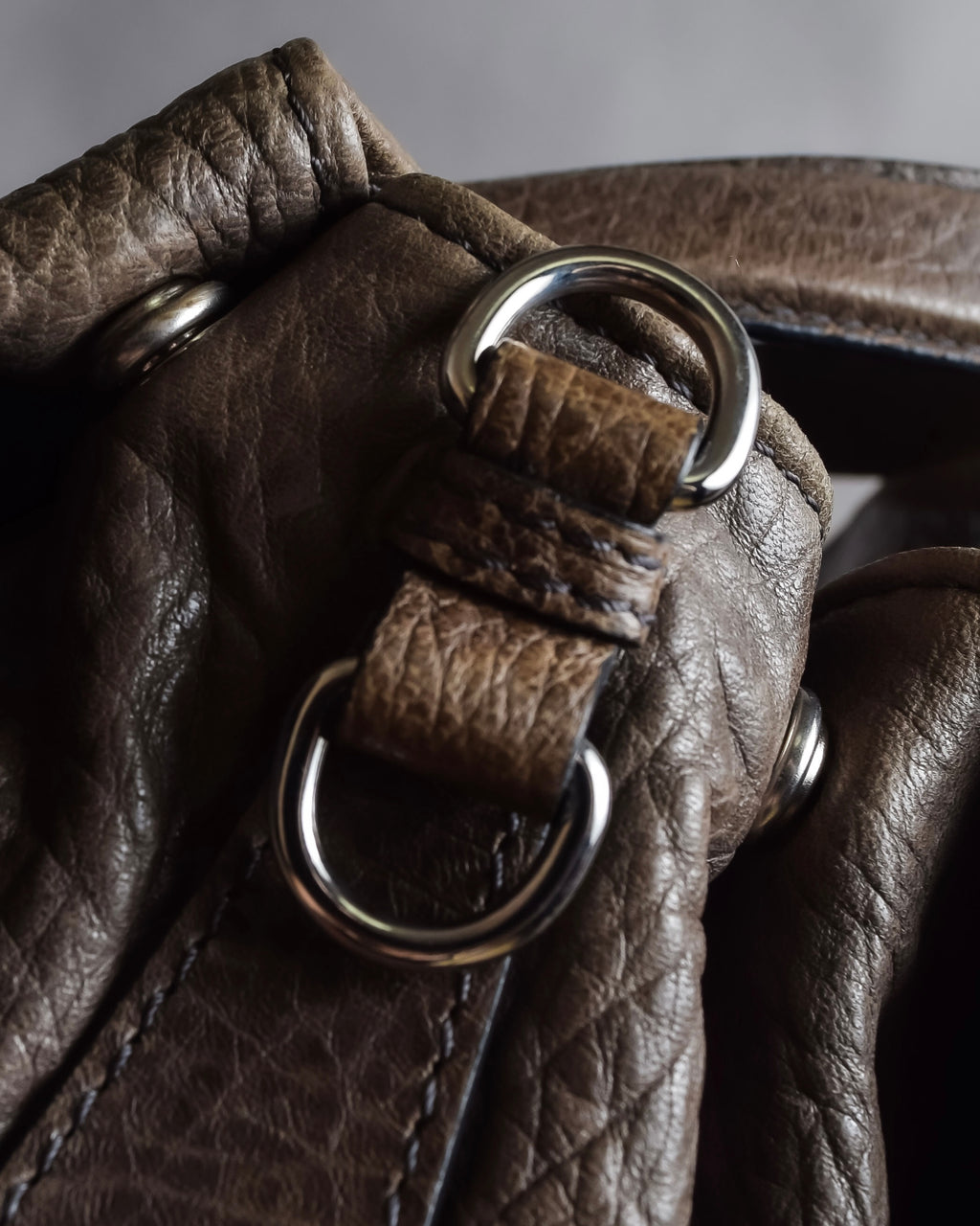 "CELINE" Softly structured leather city bag