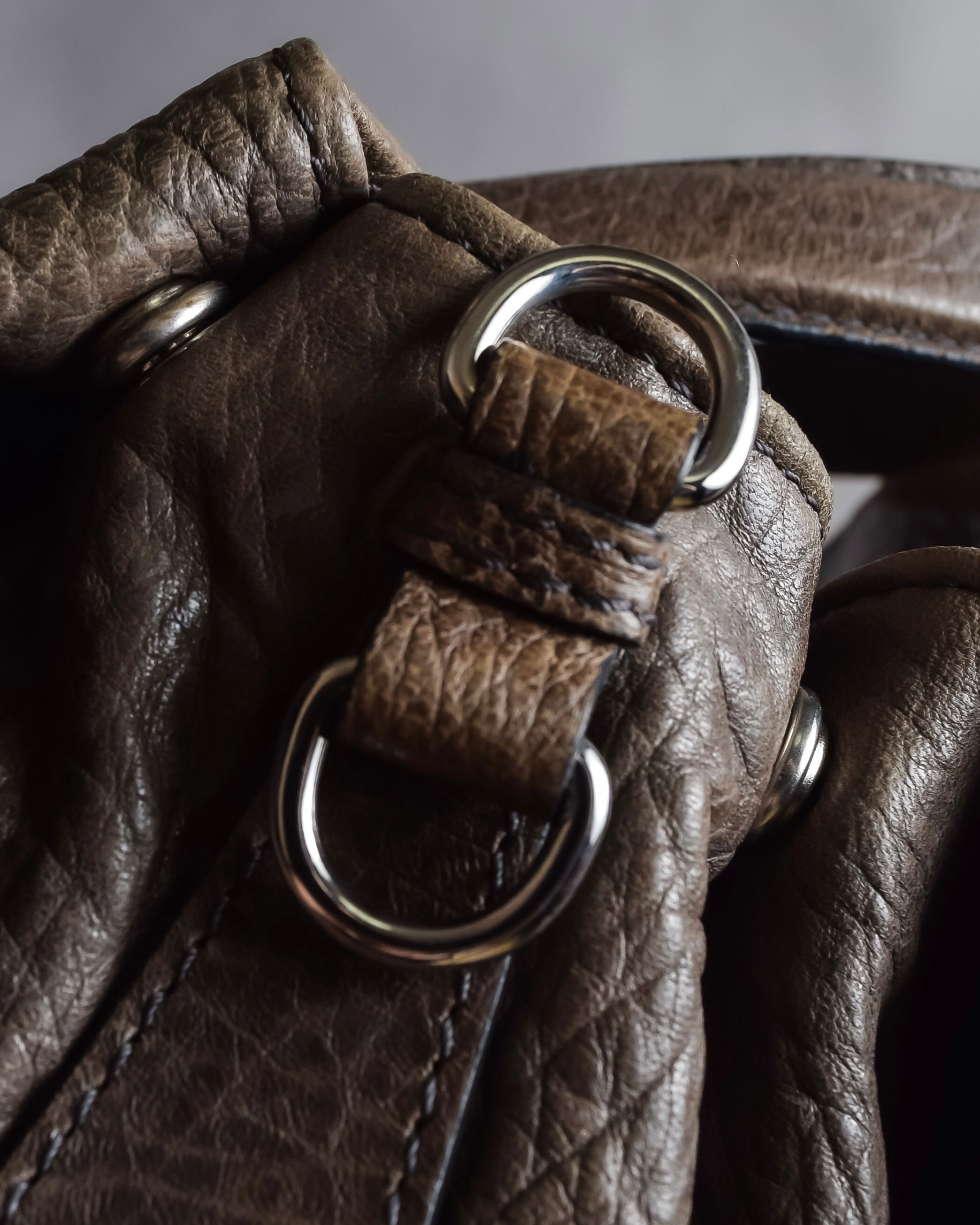 "CELINE" Softly structured leather city bag