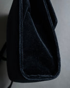 "Salvatore Ferragamo" Antique jewelry motif design velvet shoulder bag