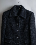 "GUCCI" Compact pattern bouclé wool jacket