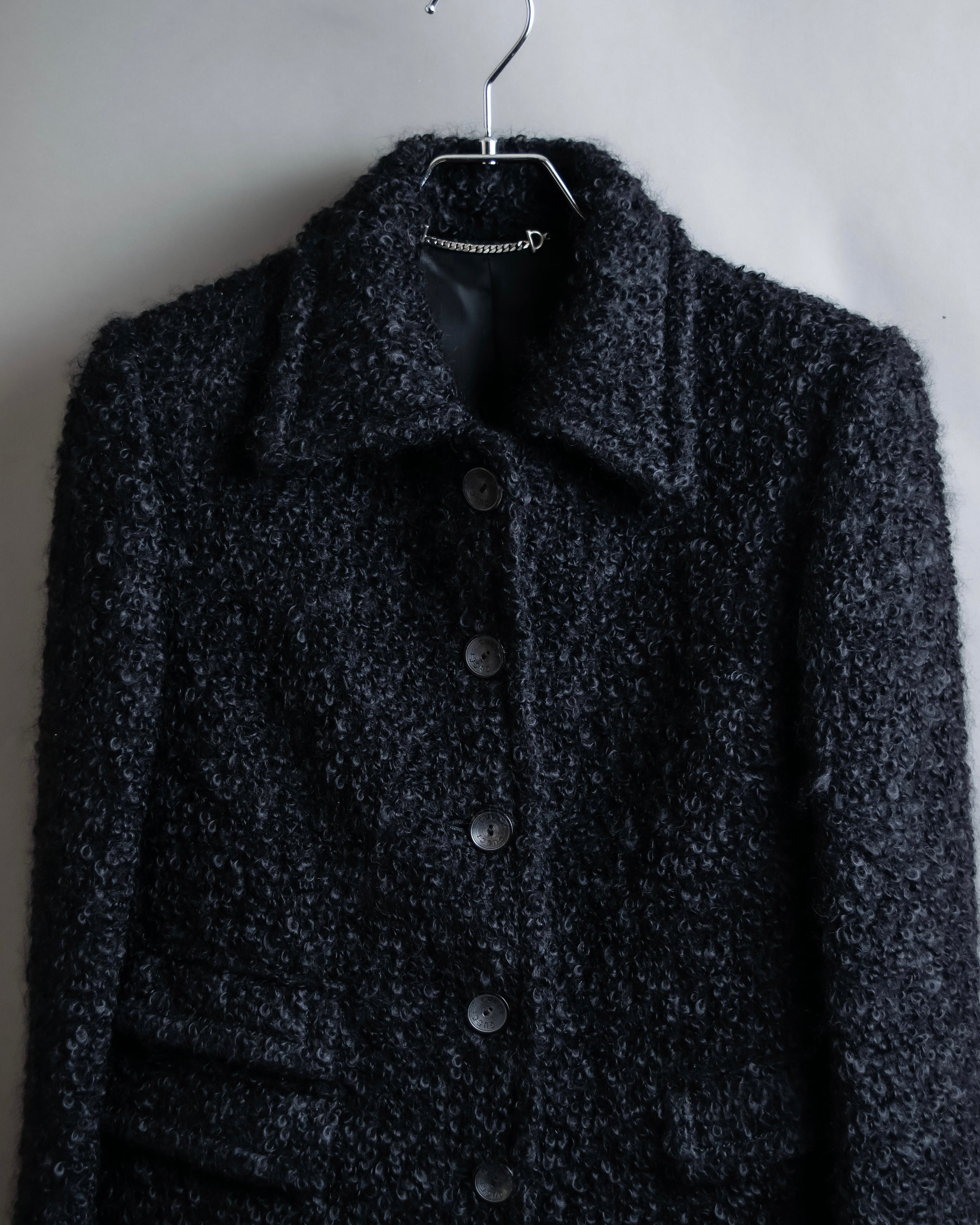"GUCCI" Compact pattern bouclé wool jacket
