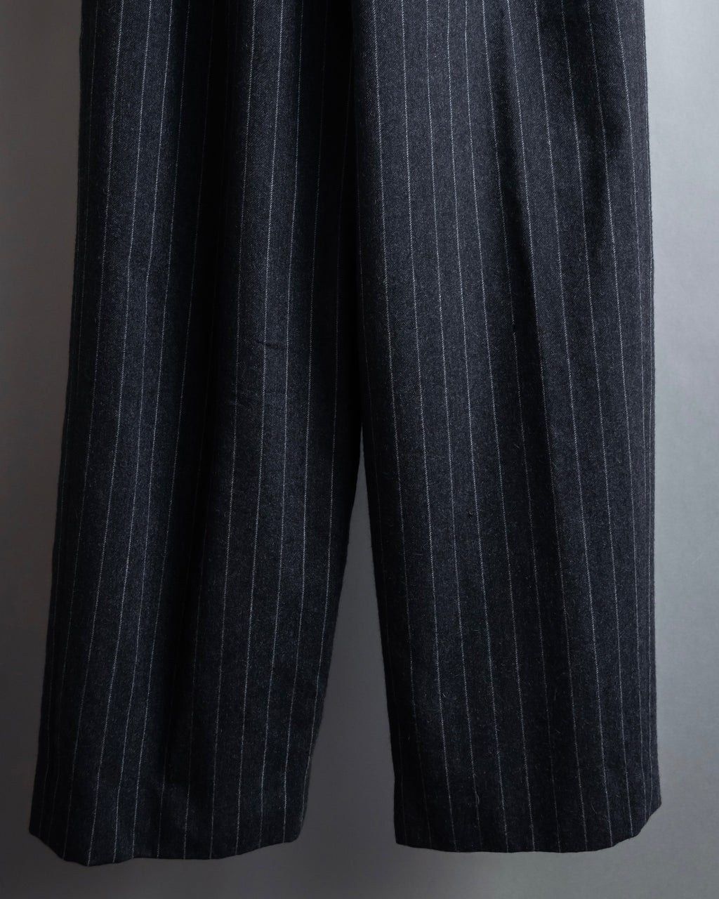 "BALENCIAGA" Side zipper design striped slacks