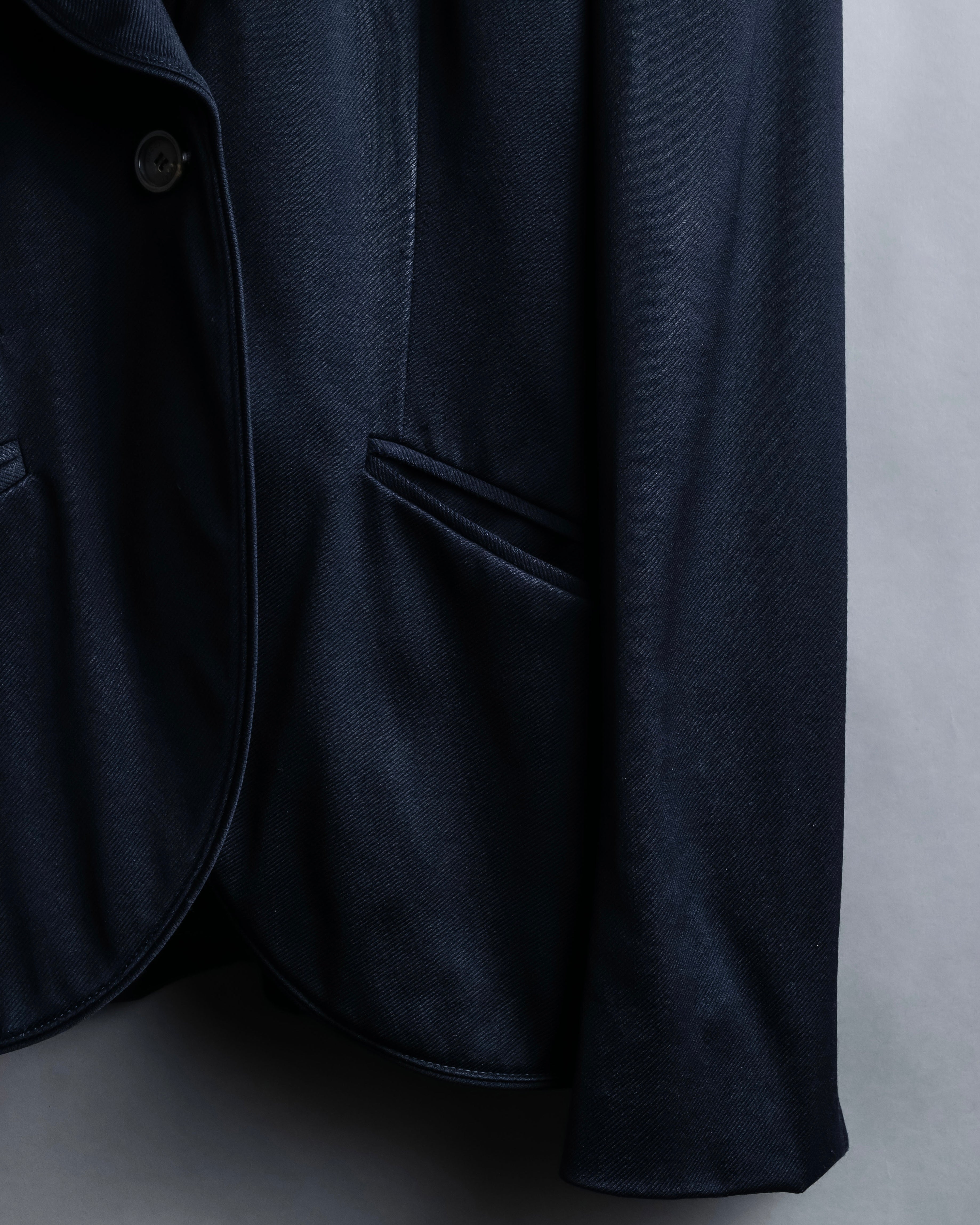 "GUCCI" Shawl collar glossy black jacket