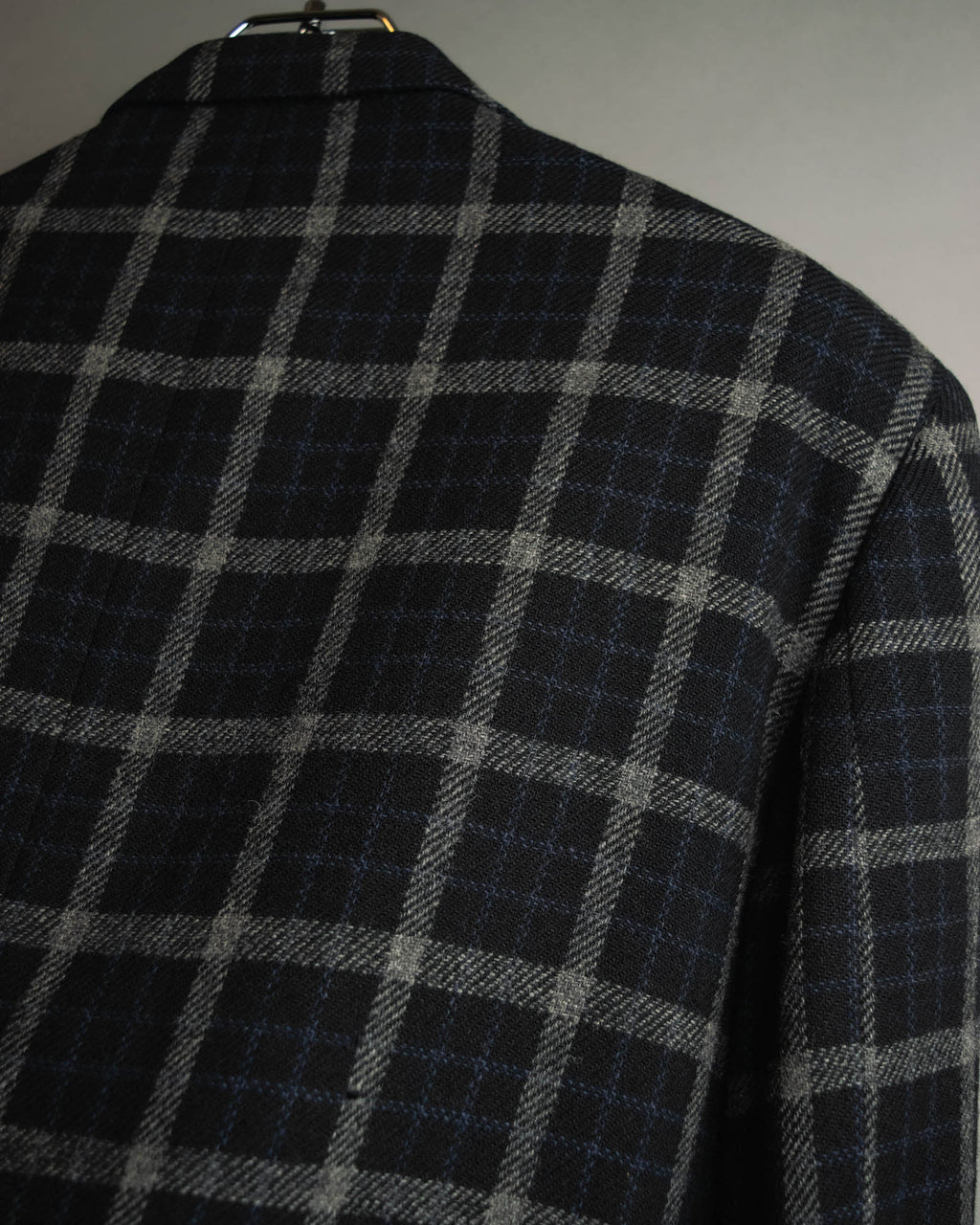 "COMME des GARÇONS HOMME"
90's Oversized wool checked tailored jacke