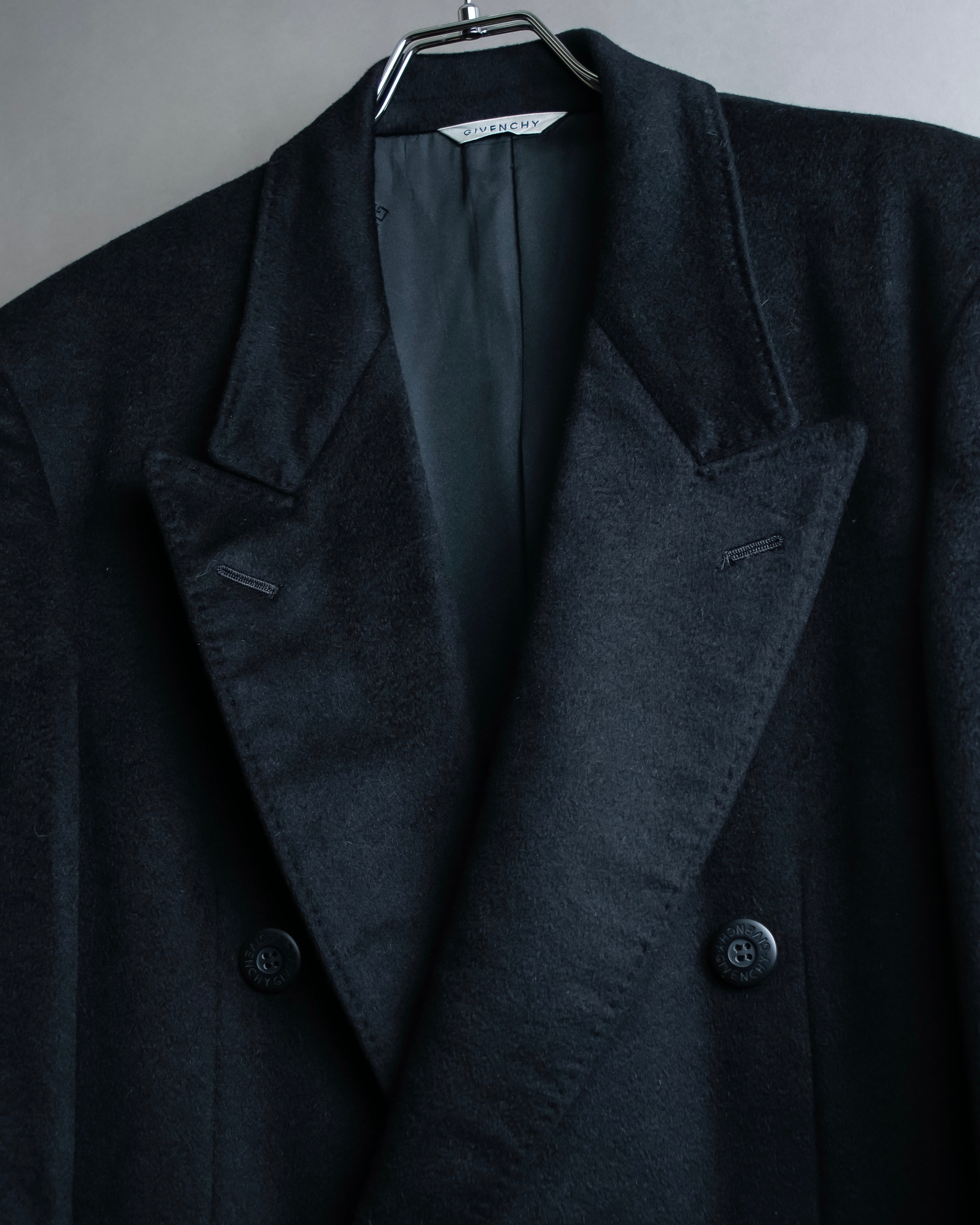 "MONSIEUR GIVENCHY" Double-breasted cashmere blend chesterfield coat