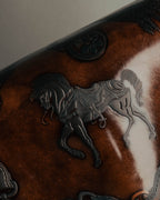“Catsbro” 00’s-10’s Patinated equestrian leather handbag