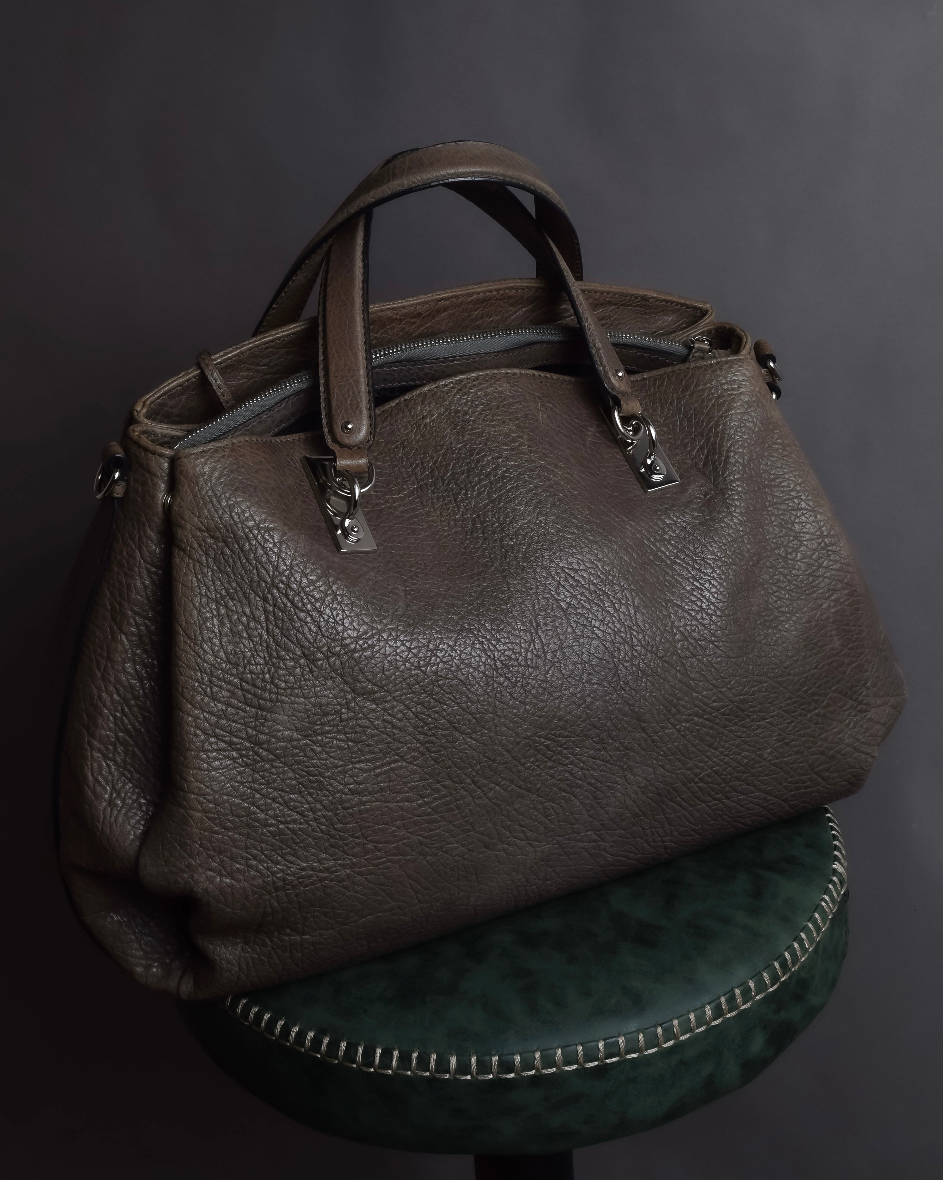 "CELINE" Softly structured leather city bag