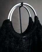 “COMME des GARÇONS” 2005 AW Velvet lace circle handle bag